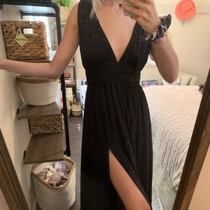 Heavenly Hues Black Maxi Dress